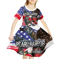 Pearl Harbor Remembrance Day Personalized Kid Short Sleeve Dress Lest We Forget - The Bald Eagle Remembers - Polynesian Pride