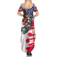 Pearl Harbor Remembrance Day Personalized Summer Maxi Dress Lest We Forget - The Bald Eagle Remembers - Polynesian Pride