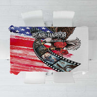 Pearl Harbor Remembrance Day Tablecloth Lest We Forget - The Bald Eagle Remembers - Polynesian Pride