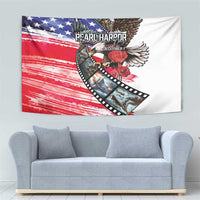 Pearl Harbor Remembrance Day Tapestry Lest We Forget - The Bald Eagle Remembers - Polynesian Pride