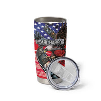 Pearl Harbor Remembrance Day Personalized Tumbler Cup Lest We Forget - The Bald Eagle Remembers - Polynesian Pride
