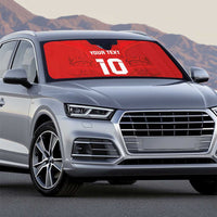 Custom Mate Ma'a Tonga Rugby Auto Sun Shade Ngatu Tribal Motifs Sporty Style - Polynesian Pride