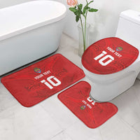 Custom Mate Ma'a Tonga Rugby Bathroom Set Ngatu Tribal Motifs Sporty Style - Polynesian Pride