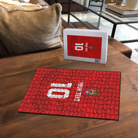 Custom Mate Ma'a Tonga Rugby Puzzle Ngatu Tribal Motifs Sporty Style - Polynesian Pride