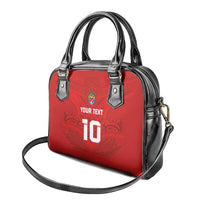 Custom Mate Ma'a Tonga Rugby Shoulder Handbag Ngatu Tribal Motifs Sporty Style - Polynesian Pride