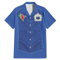 Custom Samoa Rugby Family Matching Mermaid Dress and Hawaiian Shirt Tatau Tribal Motifs Sporty Style - Polynesian Pride