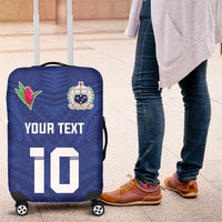 Custom Samoa Rugby Luggage Cover Tatau Tribal Motifs Sporty Style - Polynesian Pride