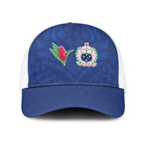 Samoa Rugby Mesh Trucker Cap Tatau Tribal Motifs Sporty Style - Polynesian Pride