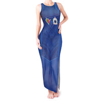 Custom Samoa Rugby Tank Maxi Dress Tatau Tribal Motifs Sporty Style - Polynesian Pride