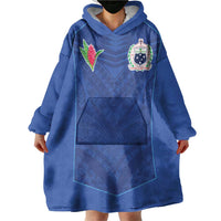Custom Samoa Rugby Wearable Blanket Hoodie Tatau Tribal Motifs Sporty Style - Polynesian Pride