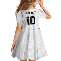 Custom Fiji Rugby Family Matching Short Sleeve Bodycon Dress and Hawaiian Shirt Tapa Tribal Motifs Sporty Style - Polynesian Pride