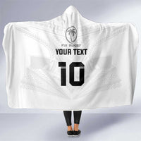 Custom Fiji Rugby Hooded Blanket Tapa Tribal Motifs Sporty Style - Polynesian Pride