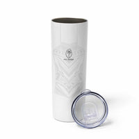 Custom Fiji Rugby Skinny Tumbler Tapa Tribal Motifs Sporty Style - Polynesian Pride