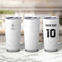 Custom Fiji Rugby Tumbler Cup Tapa Tribal Motifs Sporty Style - Polynesian Pride