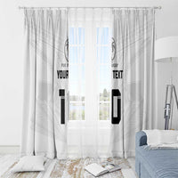 Custom Fiji Rugby Window Curtain Tapa Tribal Motifs Sporty Style - Polynesian Pride