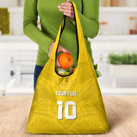 Custom Niue Rugby Grocery Bag Hiapo Tribal Motifs Sporty Style - Polynesian Pride