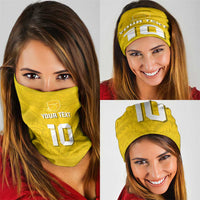 Custom Niue Rugby Neck Gaiter Hiapo Tribal Motifs Sporty Style - Polynesian Pride