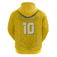 Custom Niue Rugby Zip Hoodie Hiapo Tribal Motifs Sporty Style - Polynesian Pride