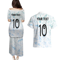 Custom New Zealand Football Couples Matching Puletasi and Hawaiian Shirt The Whites-Aotearoa Inspired LT03 - Polynesian Pride