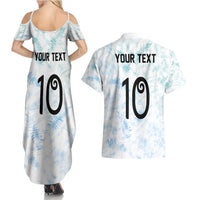 Custom New Zealand Football Couples Matching Summer Maxi Dress and Hawaiian Shirt The Whites-Aotearoa Inspired LT03 - Polynesian Pride