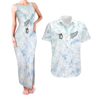 Custom New Zealand Football Couples Matching Tank Maxi Dress and Hawaiian Shirt The Whites-Aotearoa Inspired LT03 White - Polynesian Pride