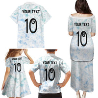 Custom New Zealand Football Family Matching Puletasi and Hawaiian Shirt The Whites-Aotearoa Inspired - Polynesian Pride