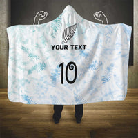 Custom New Zealand Football Hooded Blanket The Whites-Aotearoa Inspired - Polynesian Pride