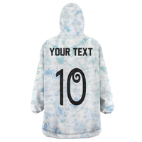 Custom New Zealand Football Wearable Blanket Hoodie The Whites-Aotearoa Inspired - Polynesian Pride