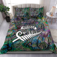 New Zealand Bedding Set Aotearoa Symbols With Silver Fern LT03 - Polynesian Pride