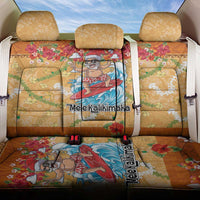 Hawaii Mele Kalikimaka Back Car Seat Cover Funny Santa Claus Surfing on Tropical Plants - Polynesian Pride