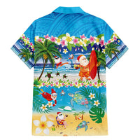 Polynesian Merry Christmas Family Matching Mermaid Dress and Hawaiian Shirt Funny Santa Beach Tropical Plant and Turtle LT03 - Polynesian Pride