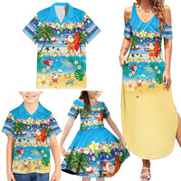 Polynesian Merry Christmas Family Matching Summer Maxi Dress and Hawaiian Shirt Funny Santa Beach Tropical Plant and Turtle LT03 - Polynesian Pride
