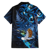 Aotearoa Matariki Family Matching Tank Maxi Dress and Hawaiian Shirt Maori Tribal with Silver Fern and Tui Bird Galaxy Style LT03 - Polynesian Pride