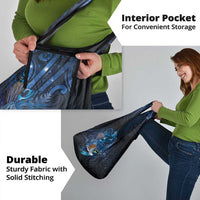 Aotearoa Matariki Grocery Bag Maori Tribal with Silver Fern and Tui Bird Galaxy Style - Polynesian Pride