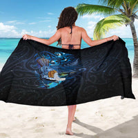 Aotearoa Matariki Sarong Maori Tribal with Silver Fern and Tui Bird Galaxy Style - Polynesian Pride