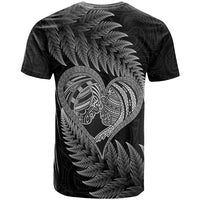 New Zealand Valentine Day T Shirt Aotearoa Warrior and Woman Love Heart Maori Pattern LT03 - Polynesian Pride