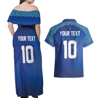 Custom Fiji Football-Towards World Cup 2026 Couples Matching Off Shoulder Maxi Dress and Hawaiian Shirt