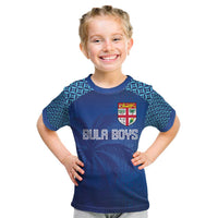 Custom Fiji Football-Towards World Cup 2026 Kid T Shirt LT03 Blue - Polynesian Pride
