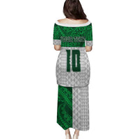 Custom Hawaii Volleyball-Kakau Motif Green Color Puletasi LT03 - Polynesian Pride