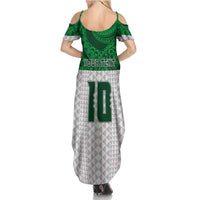 Custom Hawaii Volleyball-Kakau Motif Green Color Summer Maxi Dress