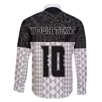 Custom Hawaii Volleyball-Kakau Motif Grayscale Color Family Matching Puletasi and Hawaiian Shirt