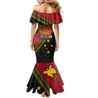 Papua New Guinea Goroka Show Mermaid Dress Bird-of-paradise and Melanesian Tattoo Pattern LT03 - Polynesian Pride