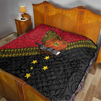 Papua new Guinea Goroka Show Quilt Bird-of-paradise and Melanesian Tattoo Pattern