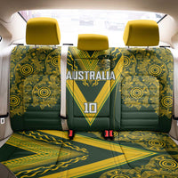 Australia Rugby Custom Back Car Seat Cover Aboriginal Art Sporty Style - Polynesian Pride