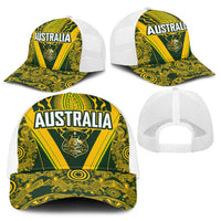 Australia Rugby Baseball Net Cap Aboriginal Art Sporty Style - Polynesian Pride
