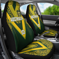Australia Rugby Custom Car Seat Cover Aboriginal Art Sporty Style - Polynesian Pride