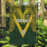 Australia Rugby Custom Garden Flag Aboriginal Art Sporty Style - Polynesian Pride