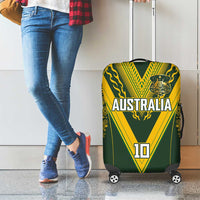 Australia Rugby Custom Luggage Cover Aboriginal Art Sporty Style - Polynesian Pride