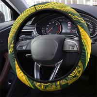 Australia Rugby Steering Wheel Cover Aboriginal Art Sporty Style - Polynesian Pride