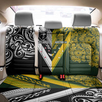Aotearoa Australia Rugby Back Car Seat Cover Maori and Aboriginal Art Sporty Style - Polynesian Pride